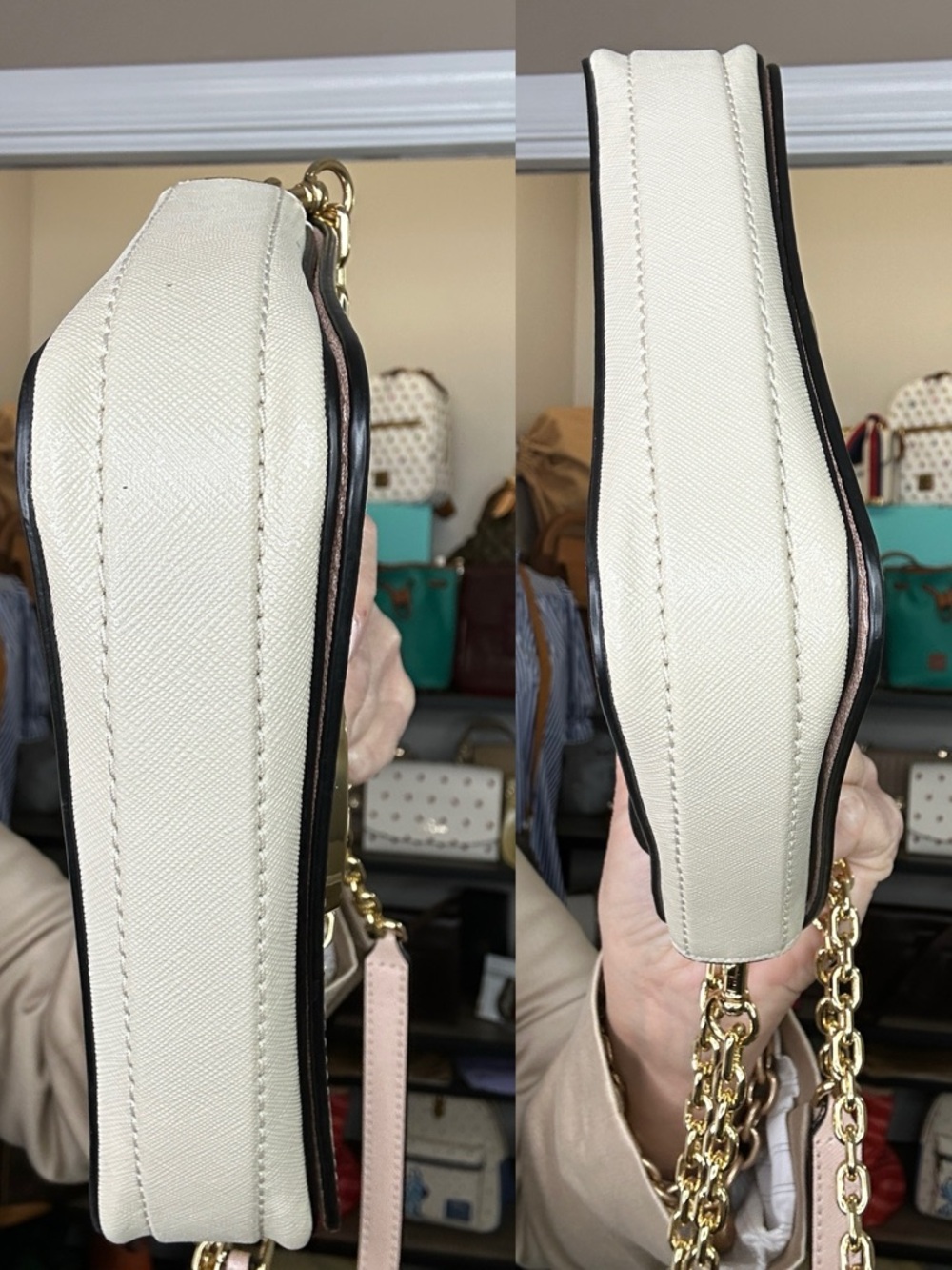 Marc Jacobs Snapshot Convertible Belt Bag Crossbody Tri-Color Saffiano Leather - Picture 7 of 12